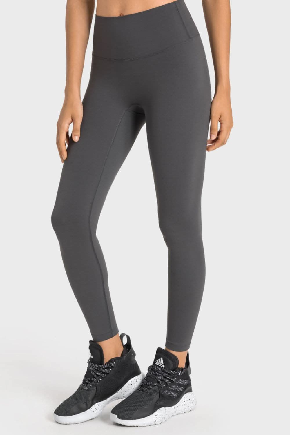 High-rise yoga leggings with wide waistband - Love Salve 