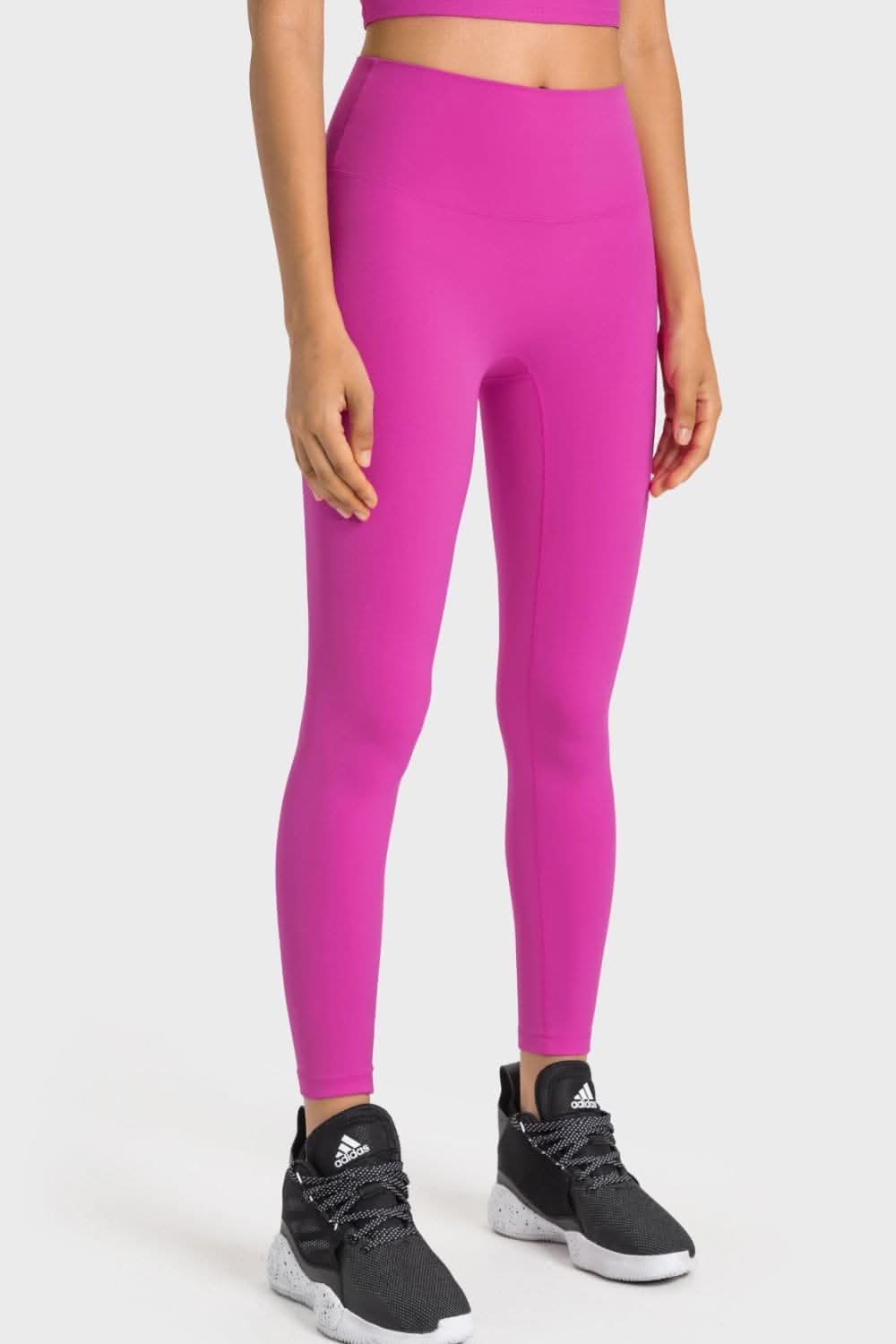 High-rise yoga leggings with wide waistband - Love Salve 