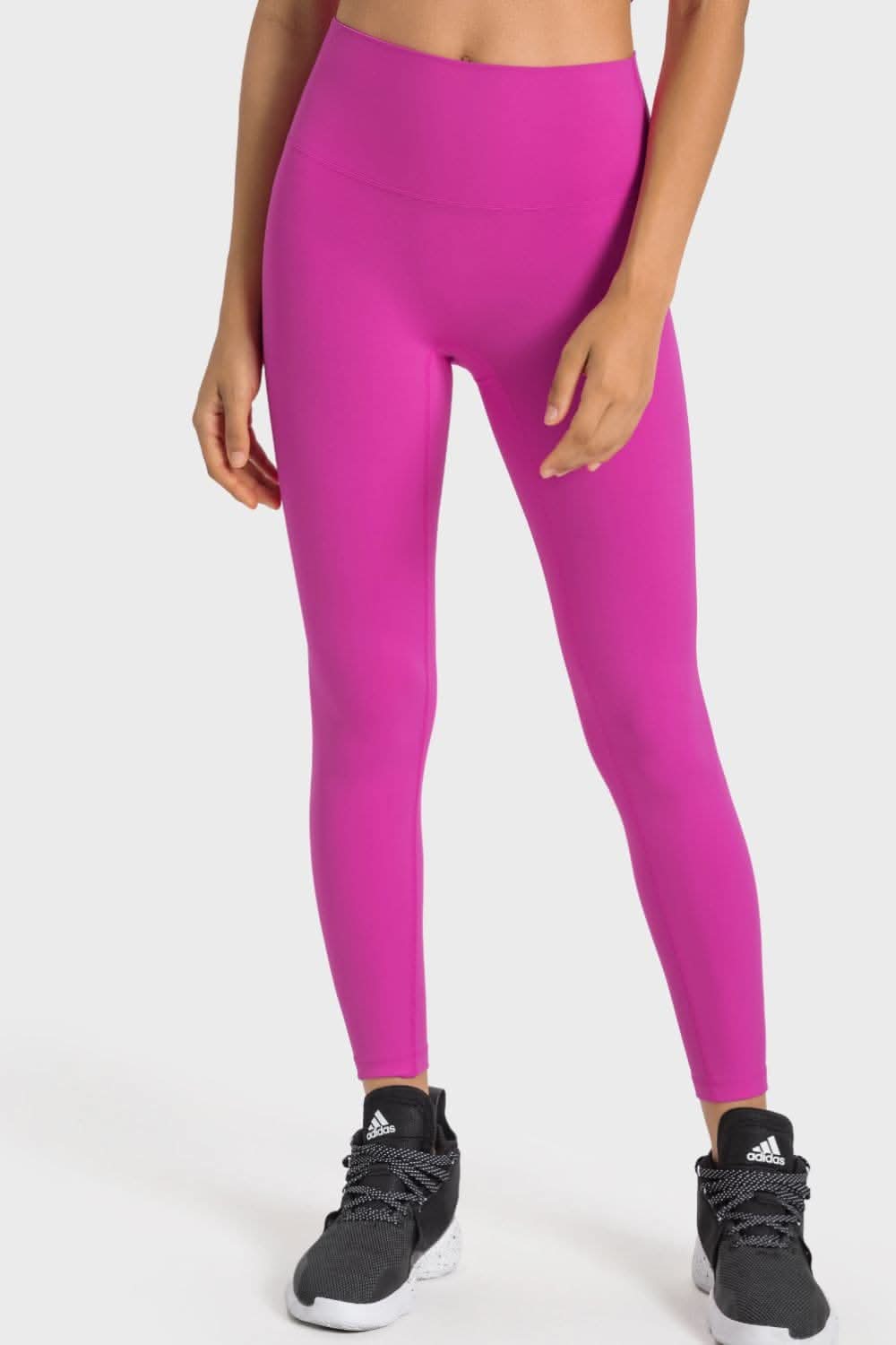 High-rise yoga leggings with wide waistband - Love Salve 