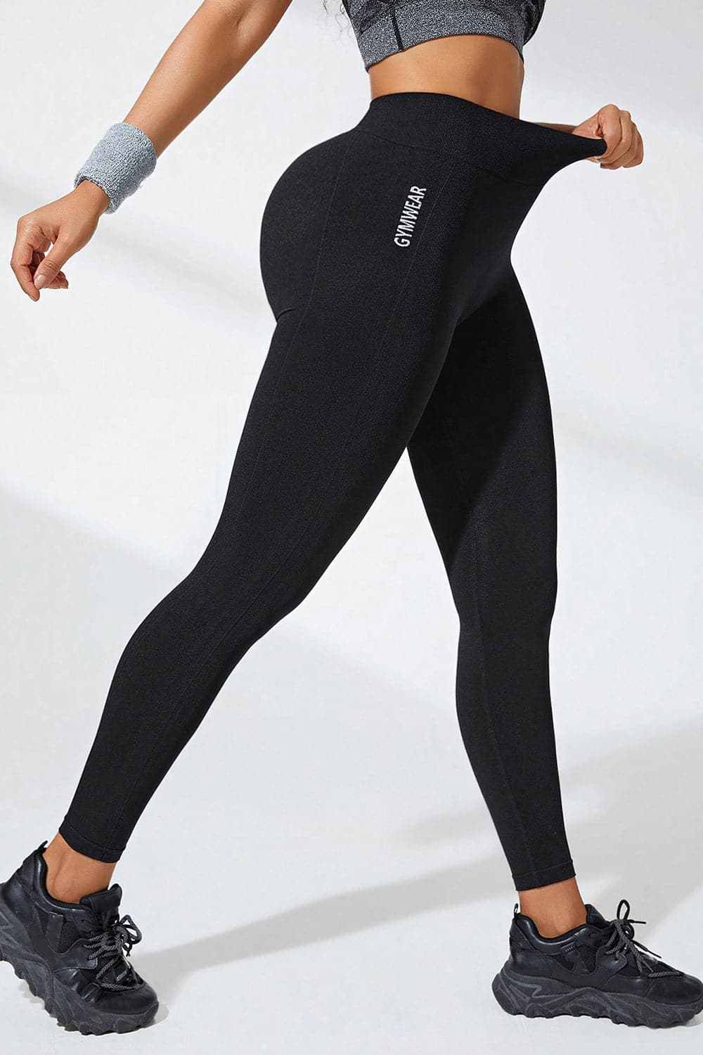 High-waisted active leggings - stretchable comfort - Love Salve 