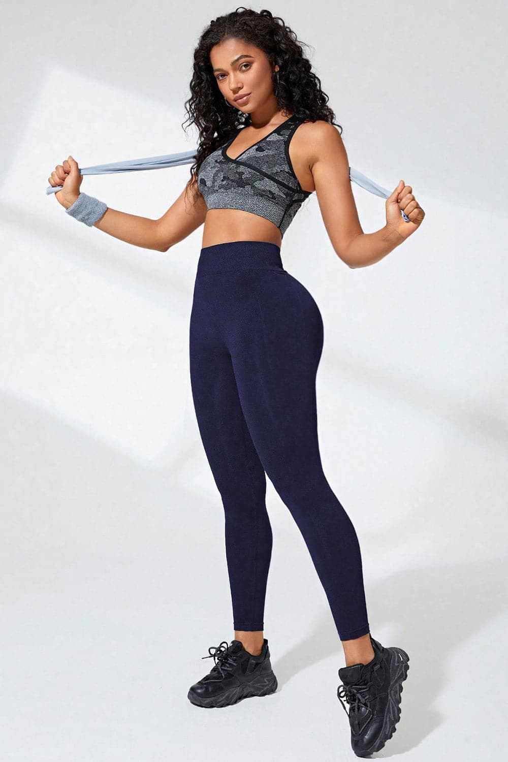 High-waisted active leggings - stretchable comfort - Love Salve 