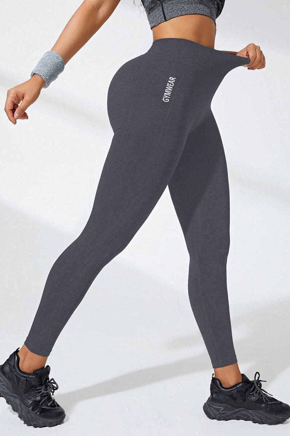 High-waisted active leggings - stretchable comfort - Love Salve 