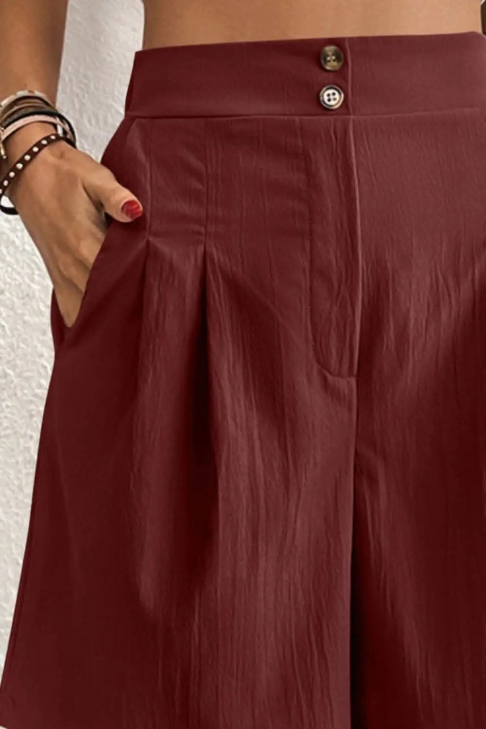 High-waisted pocket shorts for women - Love Salve 