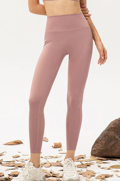 High rise stretch leggings - nylon blend 