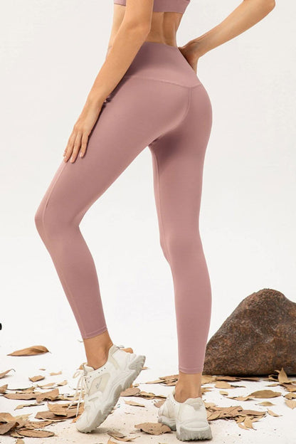 High rise stretch leggings - nylon blend 