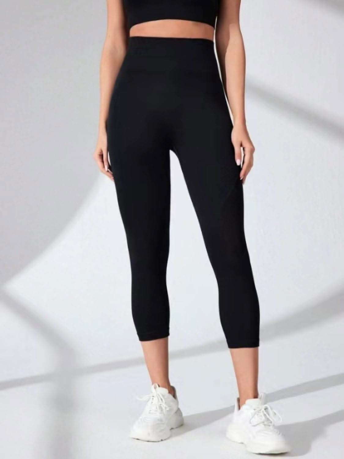 High waist cropped leggings - stylish activewear 
