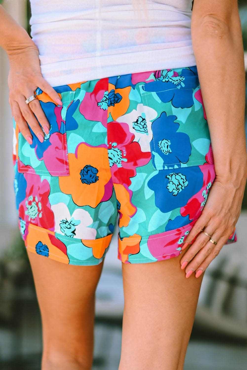 High waist drawstring shorts - summer style - Love Salve 