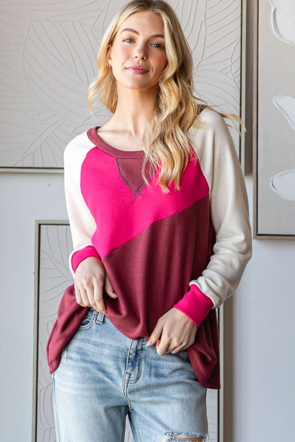 Hopeley color block t-shirt - Love Salve 