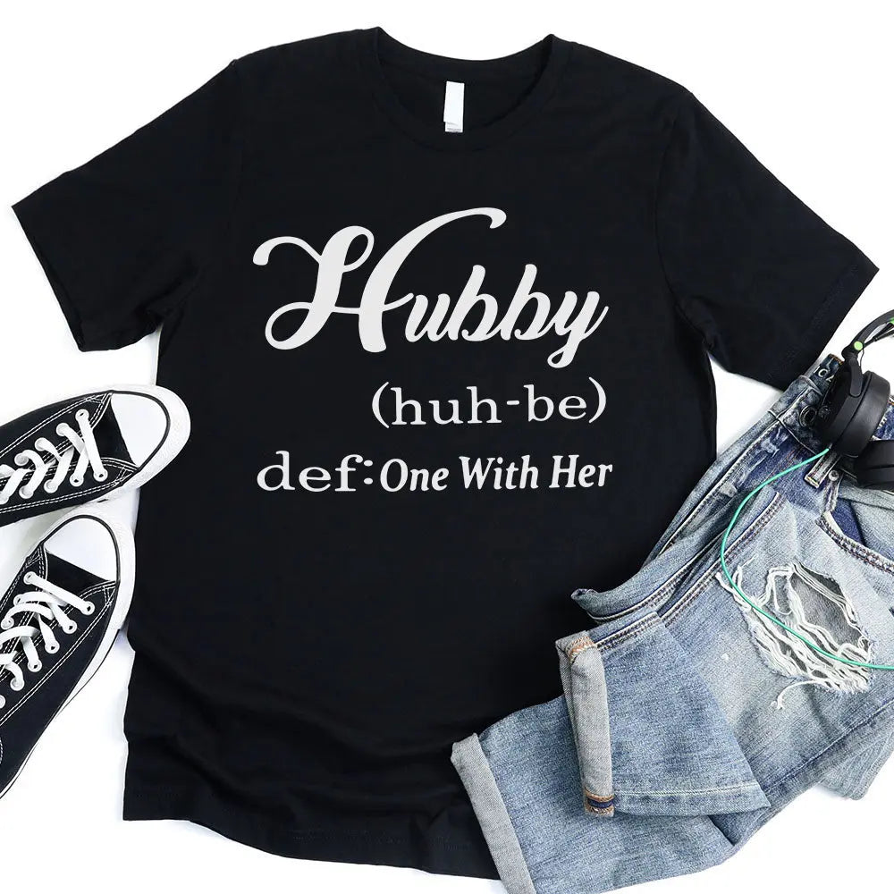 Couple T-Shirt Set - Hubby & Wifey Definition - Matching Humorous by Adorb.co - Full View