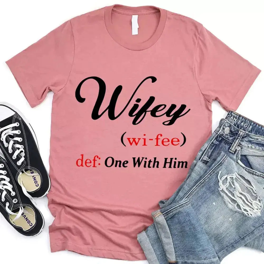 Couple T-Shirt Set - Hubby & Wifey Definition - Matching Humorous - Lifestyle Image