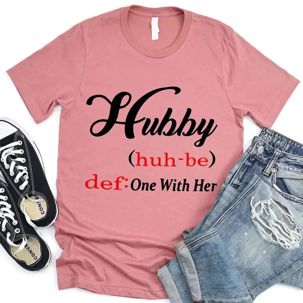 Adorb.co Couple T-Shirt Set - Hubby & Wifey Definition - Matching Humorous - Product Details