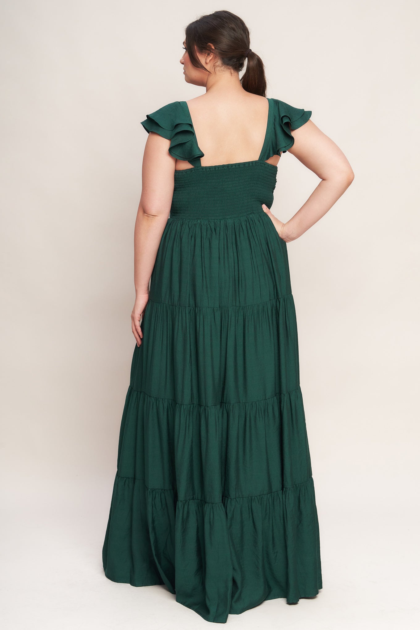 SUMMER MILK FOREST GREEN WOVEN MAXI DRESS Flying Tomato