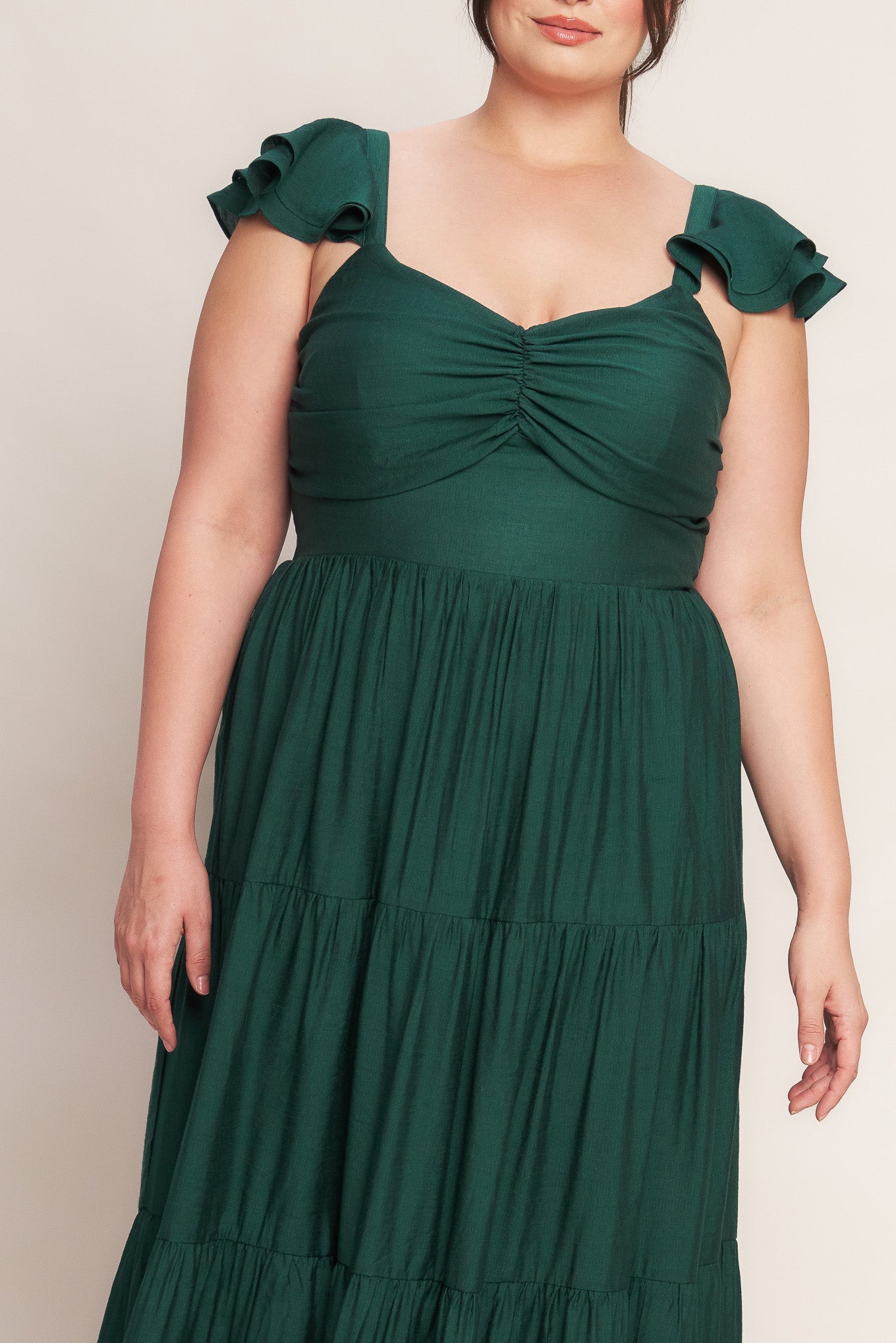 SUMMER MILK FOREST GREEN WOVEN MAXI DRESS Flying Tomato