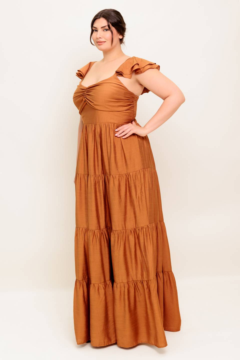 SUMMER MILK RUST WOVEN MAXI DRESS Flying Tomato