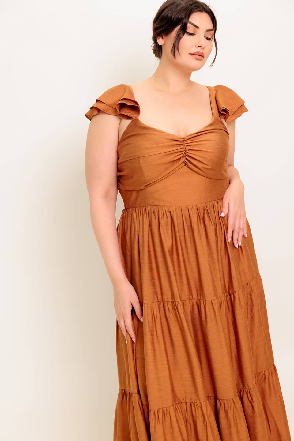 SUMMER MILK RUST WOVEN MAXI DRESS Flying Tomato
