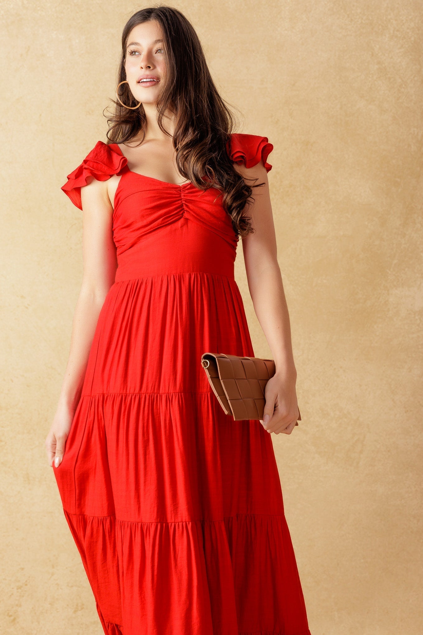 RVCA STEADY WOVEN ANKLE DRESS Flying Tomato
