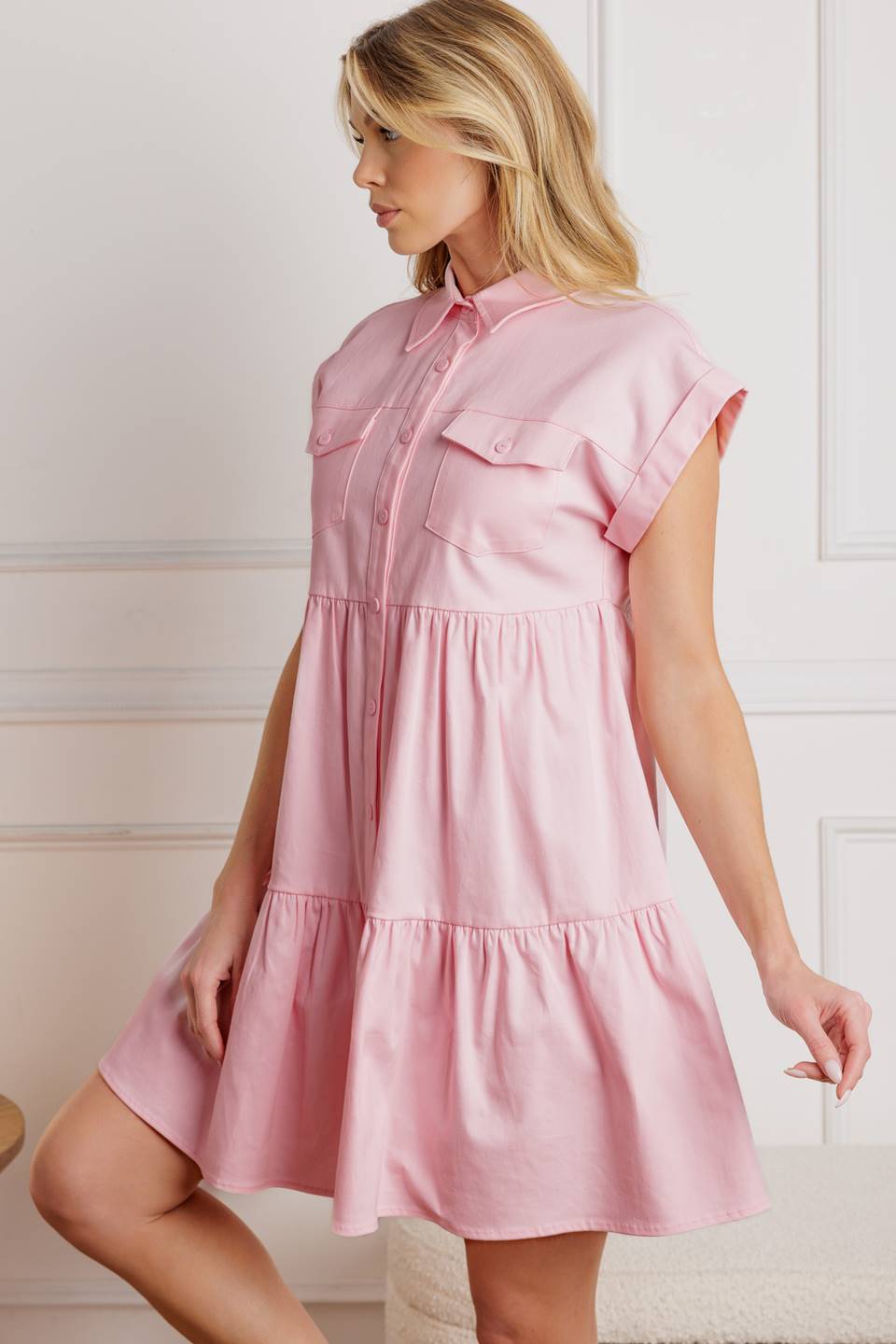 COMMON GROUND TWILL MINI DRESS Flying Tomato