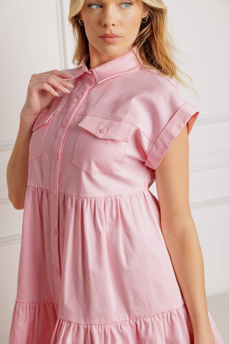 COMMON GROUND TWILL MINI DRESS Flying Tomato