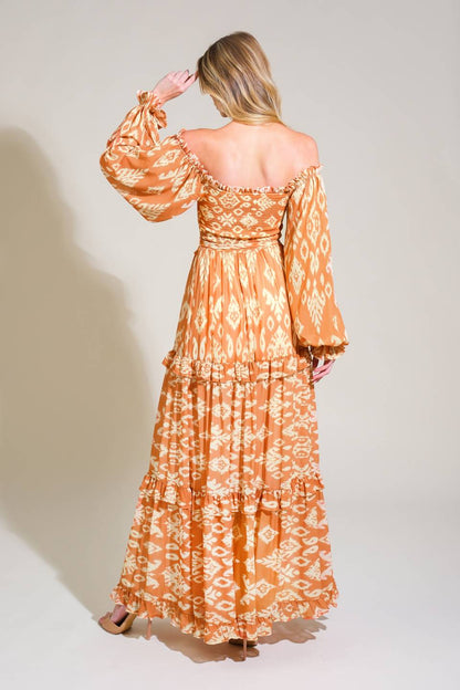 COSMOPOLITAN ELEGANCE WOVEN MAXI DRESS