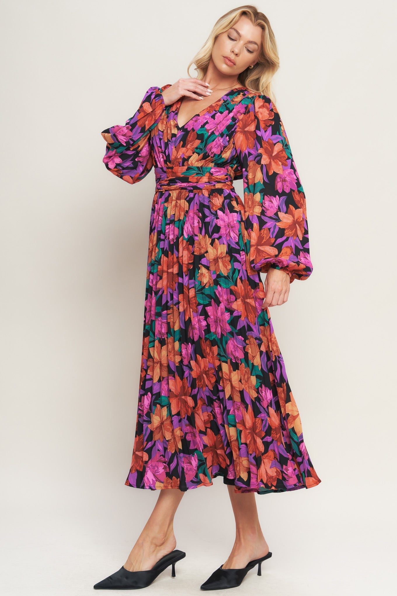 OUR BEAUTIFUL LOVE WOVEN MIDI DRESS Flying Tomato