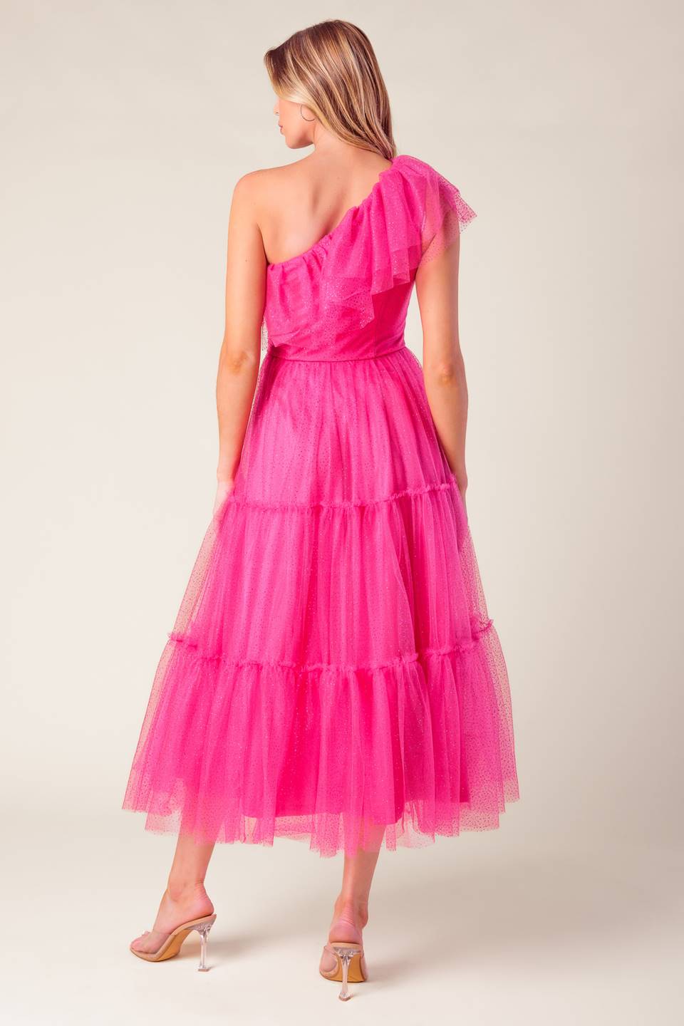 SOME FRESH AIR FUCHSIA TULLE MIDI DRESS Flying Tomato