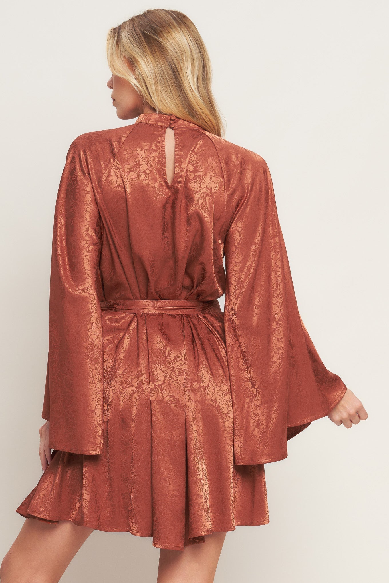 BY ANY MEANS WOVEN SATIN MINI DRESS Flying Tomato
