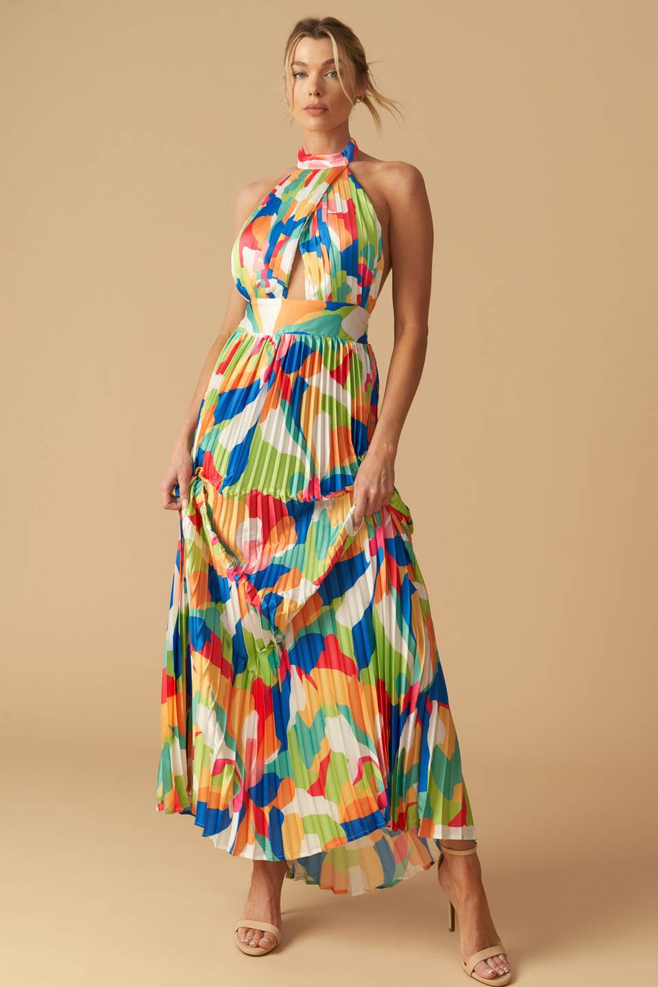 KEEP BLOOMING WOVEN MAXI DRESS Flying Tomato