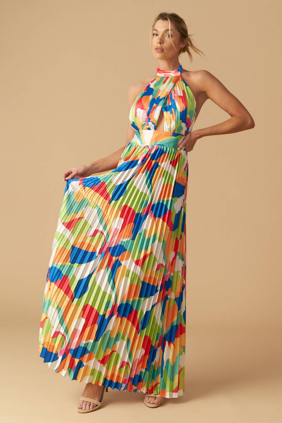 KEEP BLOOMING WOVEN MAXI DRESS Flying Tomato