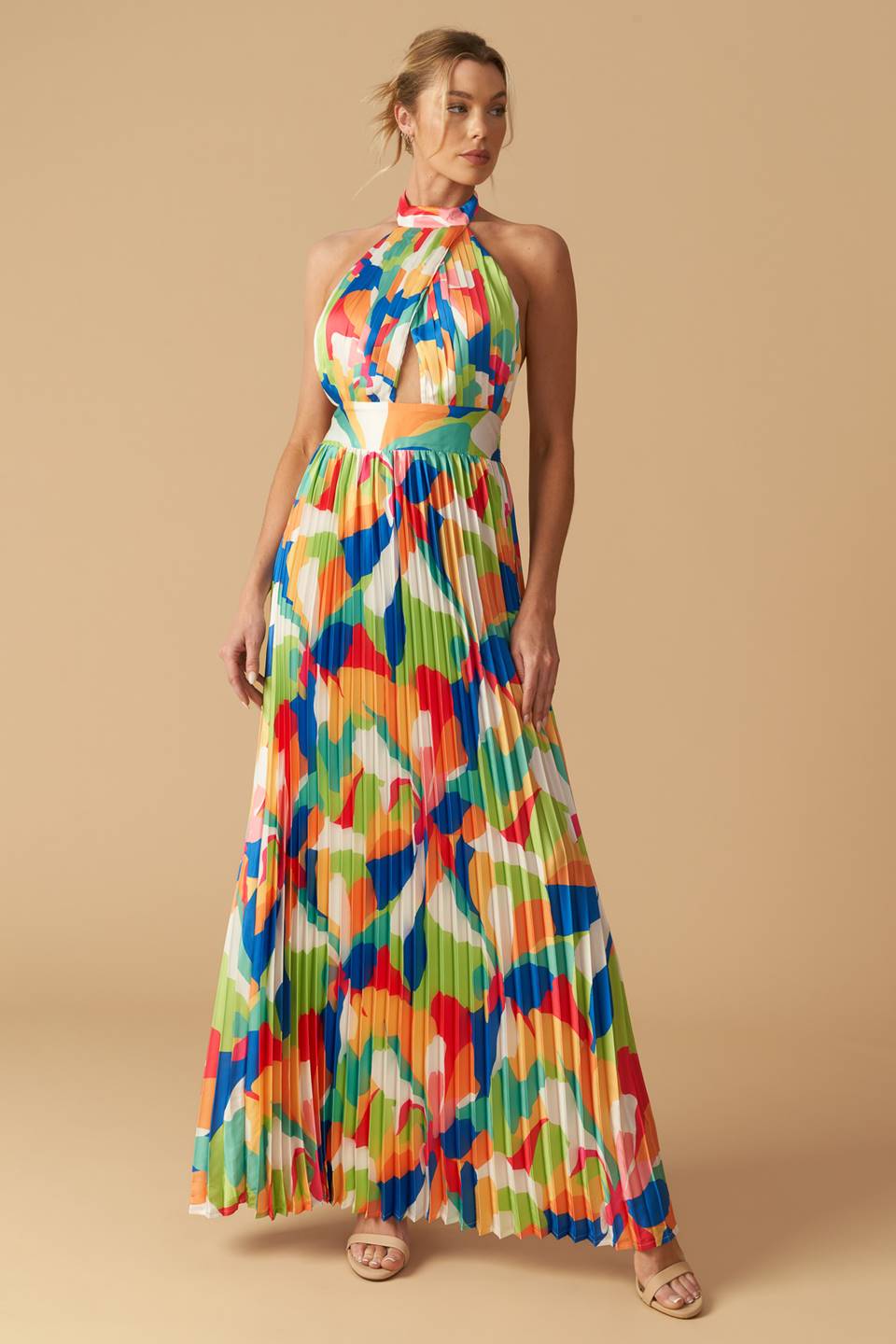 KEEP BLOOMING WOVEN MAXI DRESS Flying Tomato