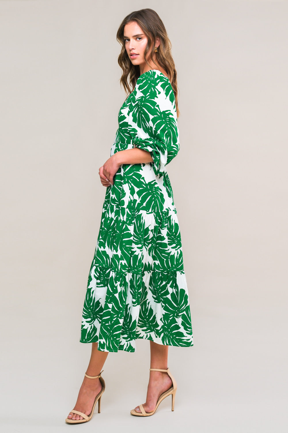 ALL THE DRAMA WOVEN MIDI DRESS Flying Tomato