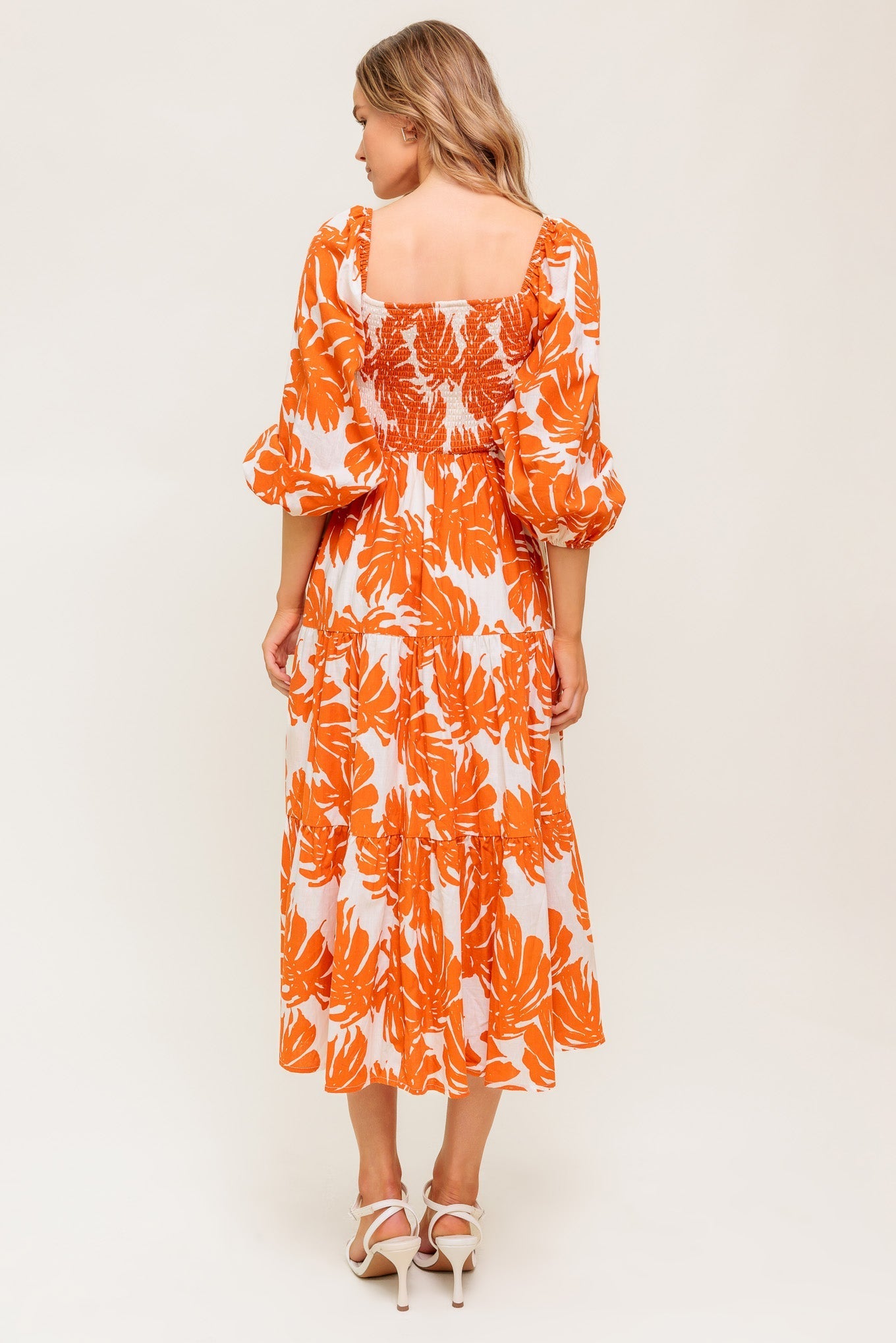 ALL THE DRAMA WOVEN MIDI DRESS Flying Tomato