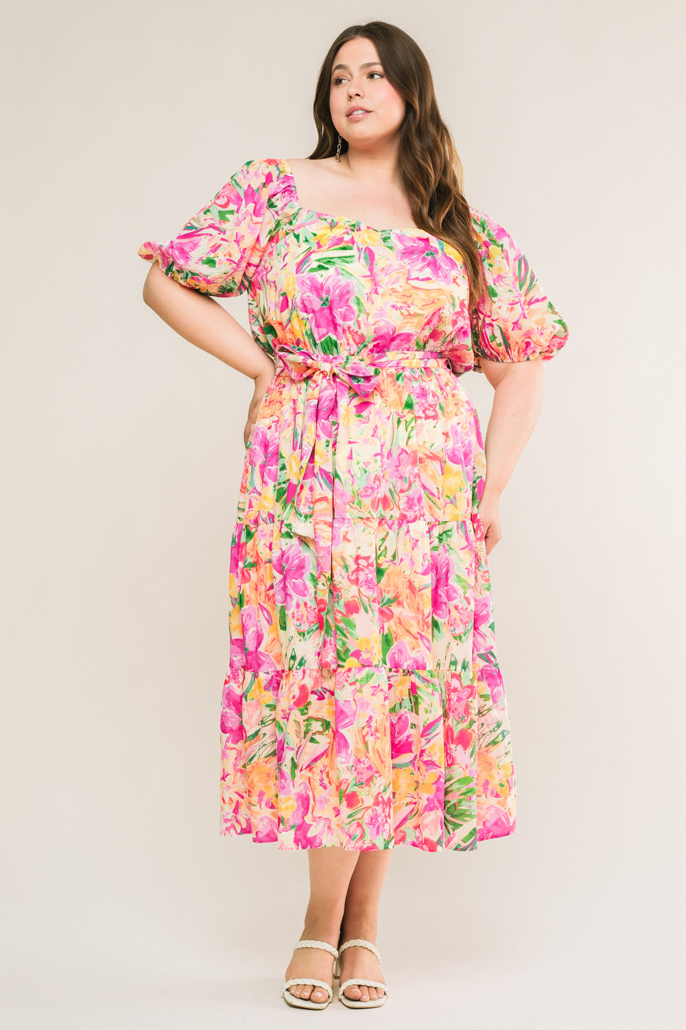 IT STARTS NOW WOVEN MIDI DRESS Flying Tomato