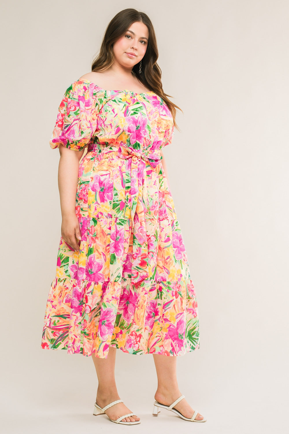 IT STARTS NOW WOVEN MIDI DRESS Flying Tomato