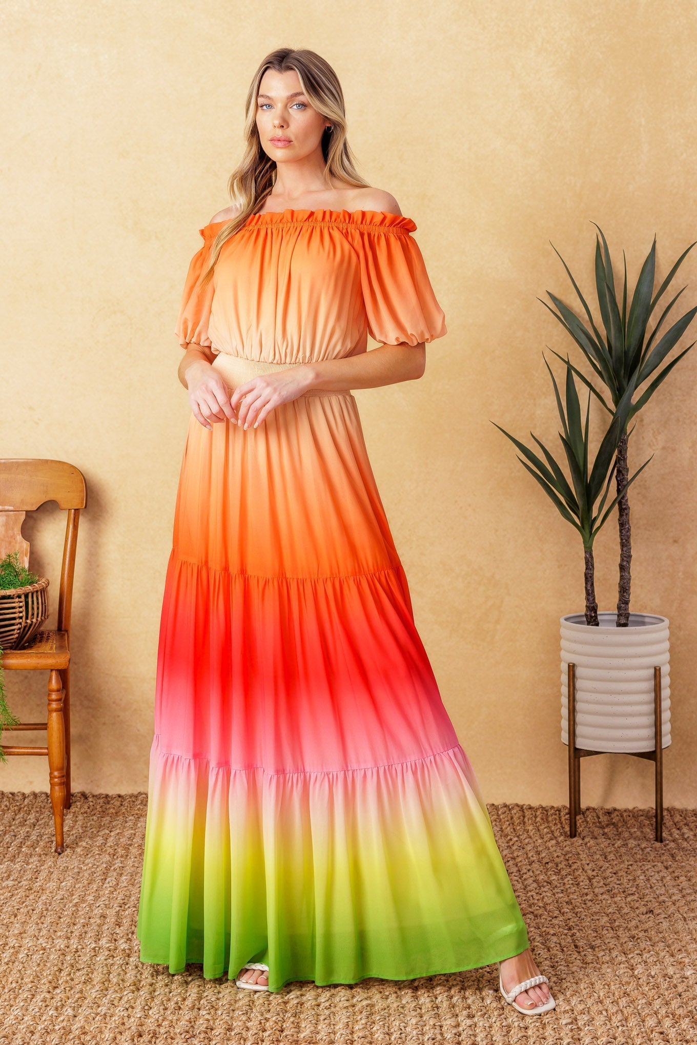 FORGOTTEN STORY WOVEN MAXI DRESS Flying Tomato