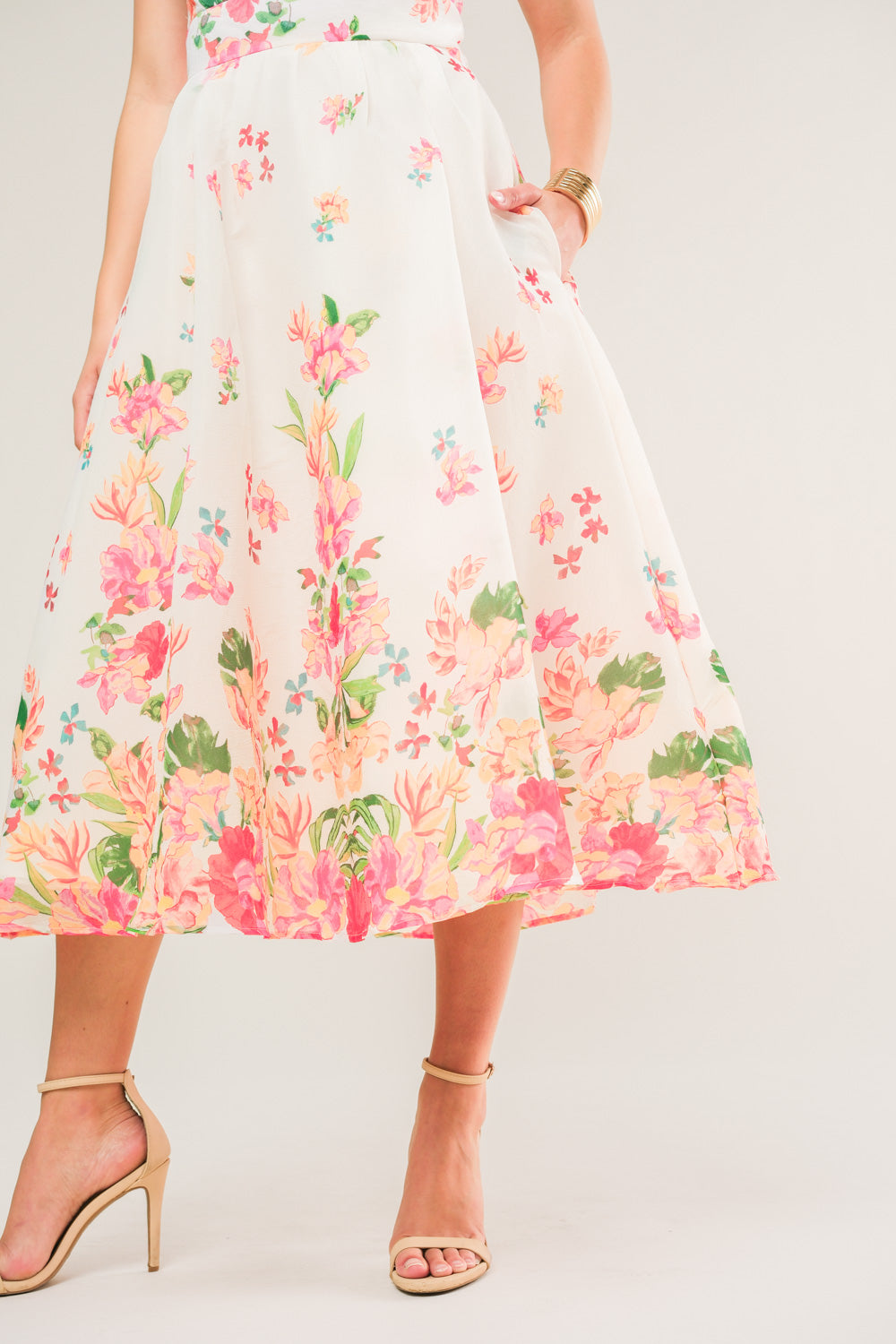 COME WHEN I CALL WOVEN MIDI DRESS Flying Tomato