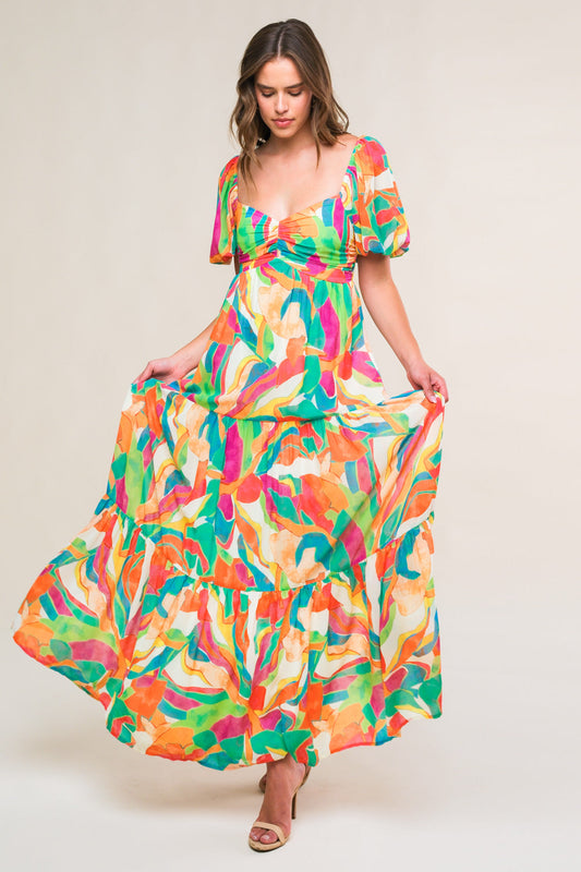 EXCEPTIONAL EXPRESSION WOVEN MAXI DRESS Flying Tomato