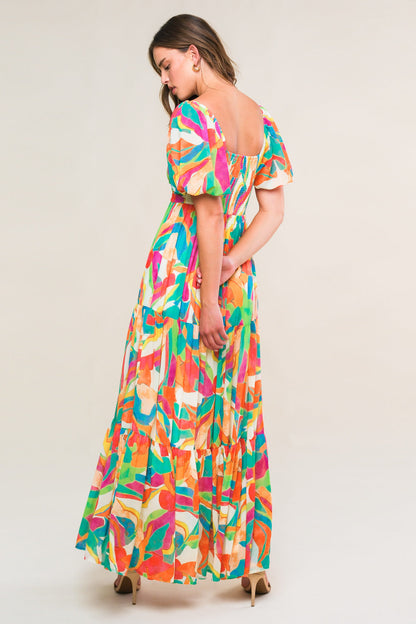 EXCEPTIONAL EXPRESSION WOVEN MAXI DRESS