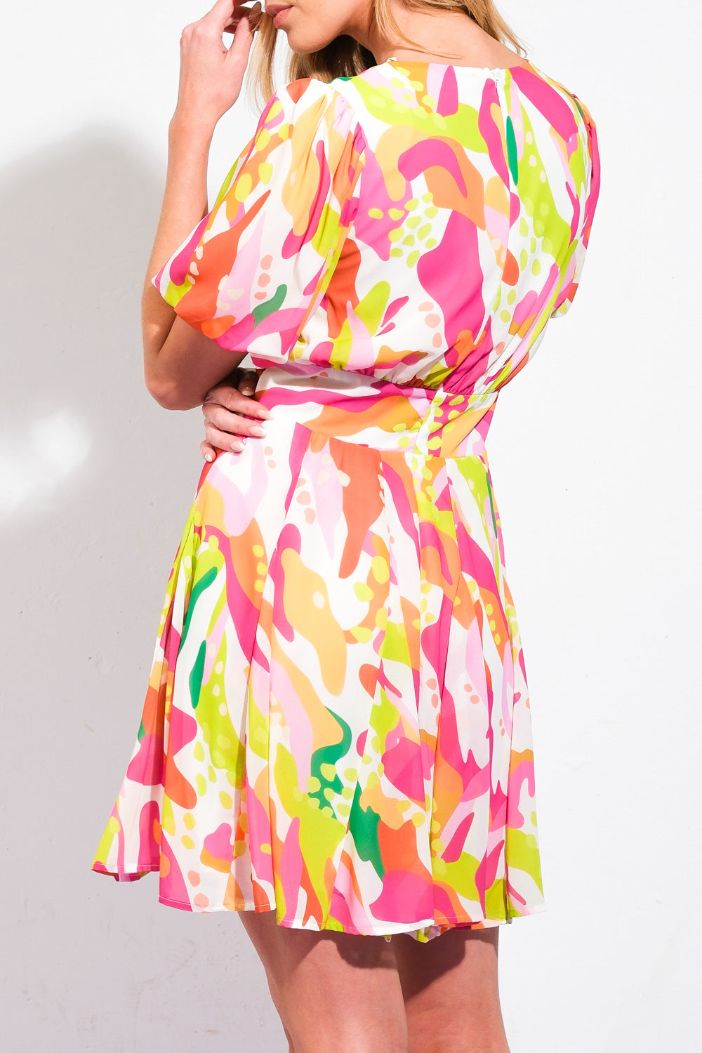 CUTE CERTAINTY WOVEN MINI DRESS Flying Tomato