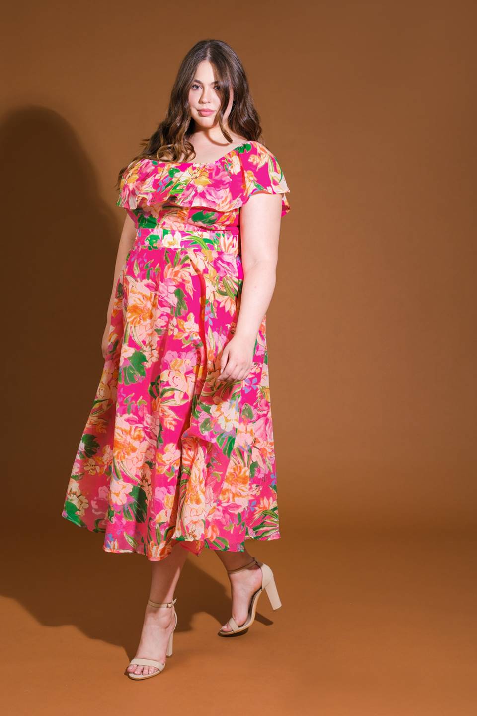 HAPPIEST HERE WOVEN MIDI DRESS Flying Tomato