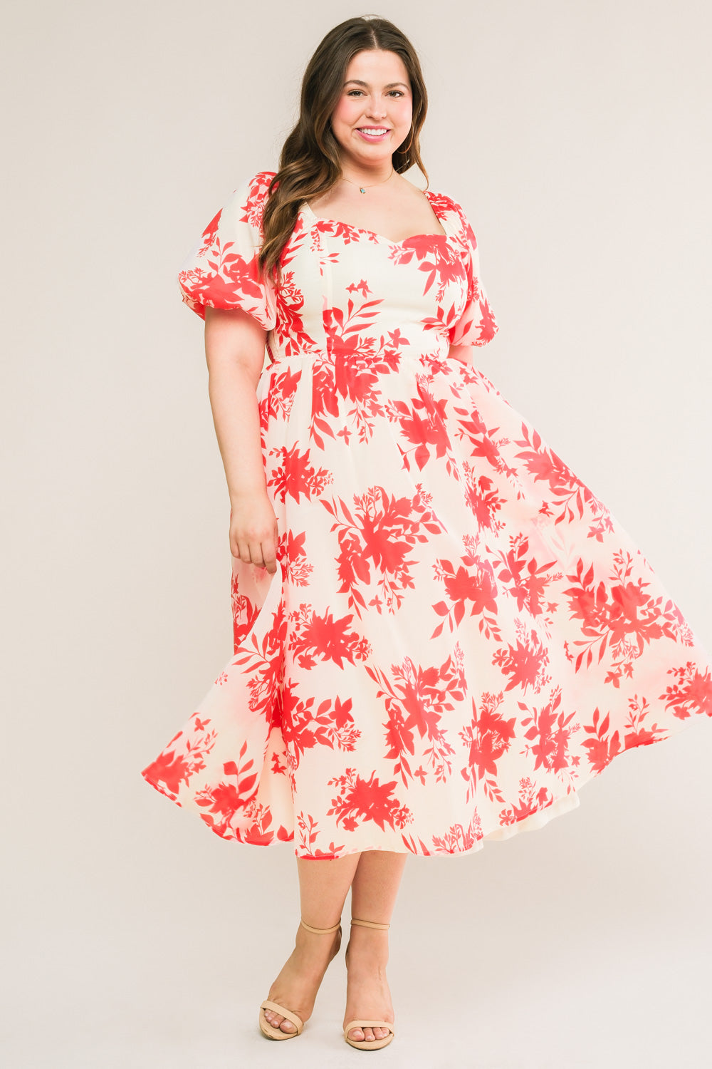 SUCCESSFULLY CUTE WOVEN MIDI DRESS