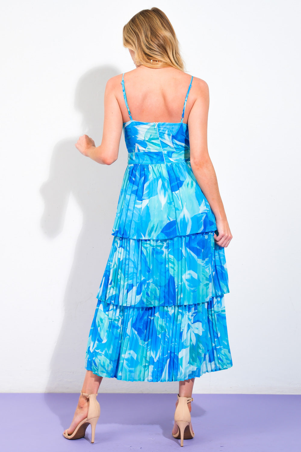 TAKE A VACATION OCEAN WOVEN MIDI DRESS Flying Tomato