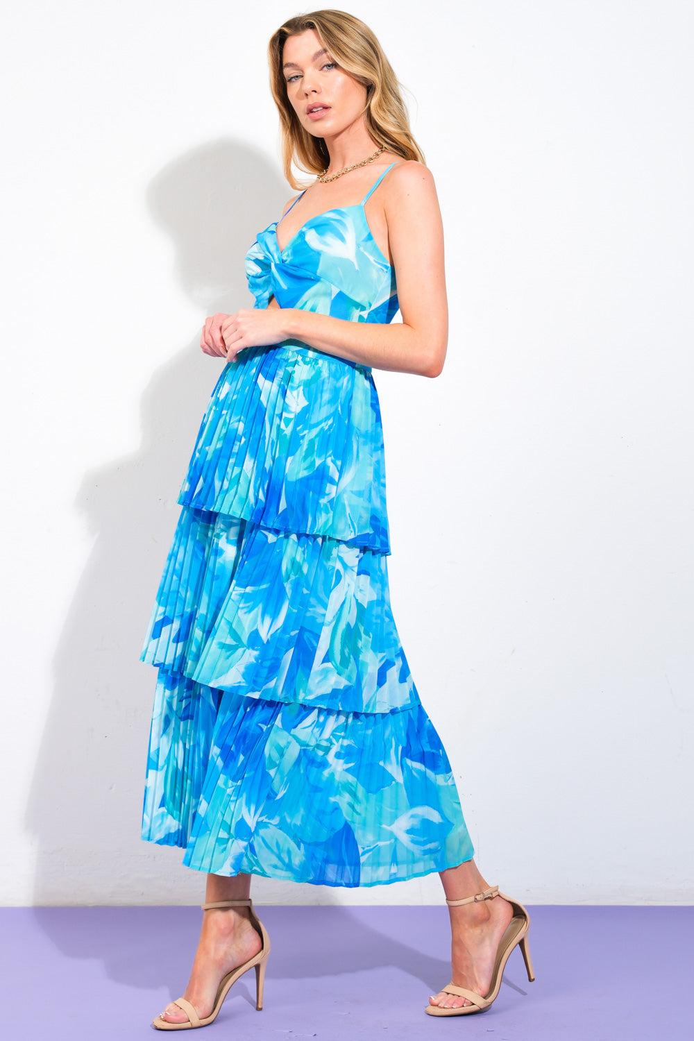 TAKE A VACATION OCEAN WOVEN MIDI DRESS Flying Tomato