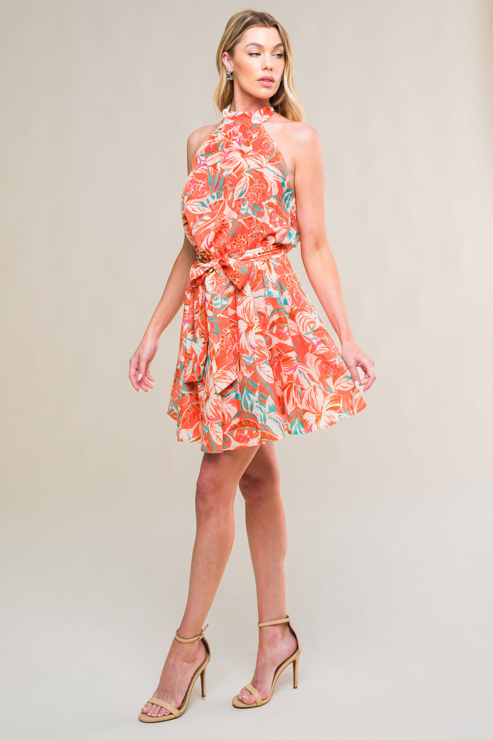 SUNNY LOVELINESSWOVEN MINI DRESS Flying Tomato