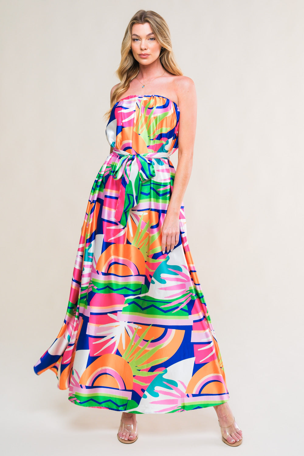 SUMMERY INCLINATION WOVEN MIDI DRESS Flying Tomato