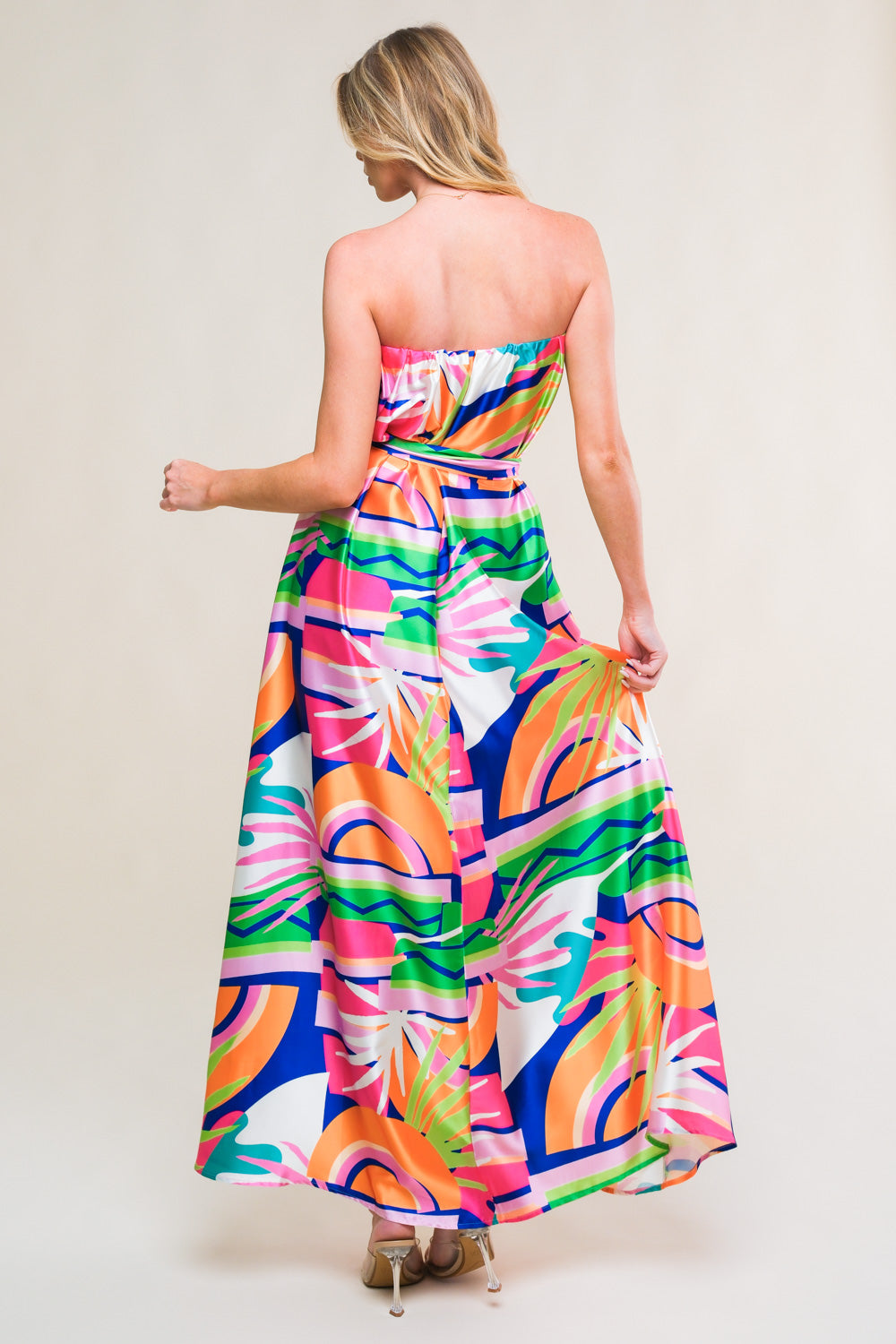 SUMMERY INCLINATION WOVEN MIDI DRESS Flying Tomato