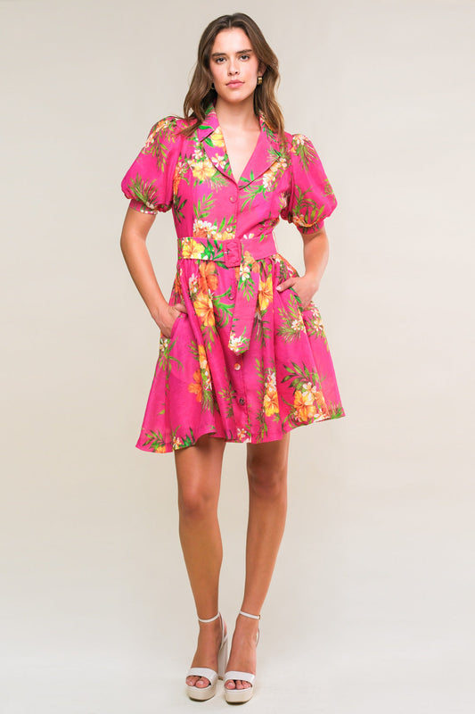REMARKABLE ENTRANCE WOVEN MINI DRESS Flying Tomato