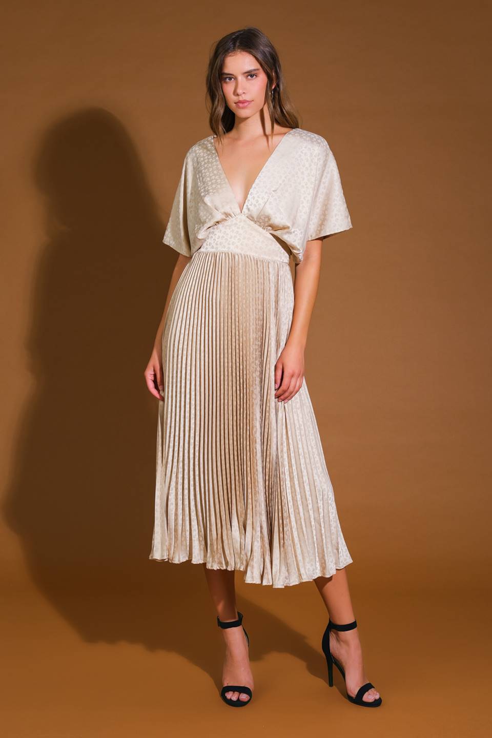 COWGIRL REPEAT SATIN MIDI DRESS Flying Tomato