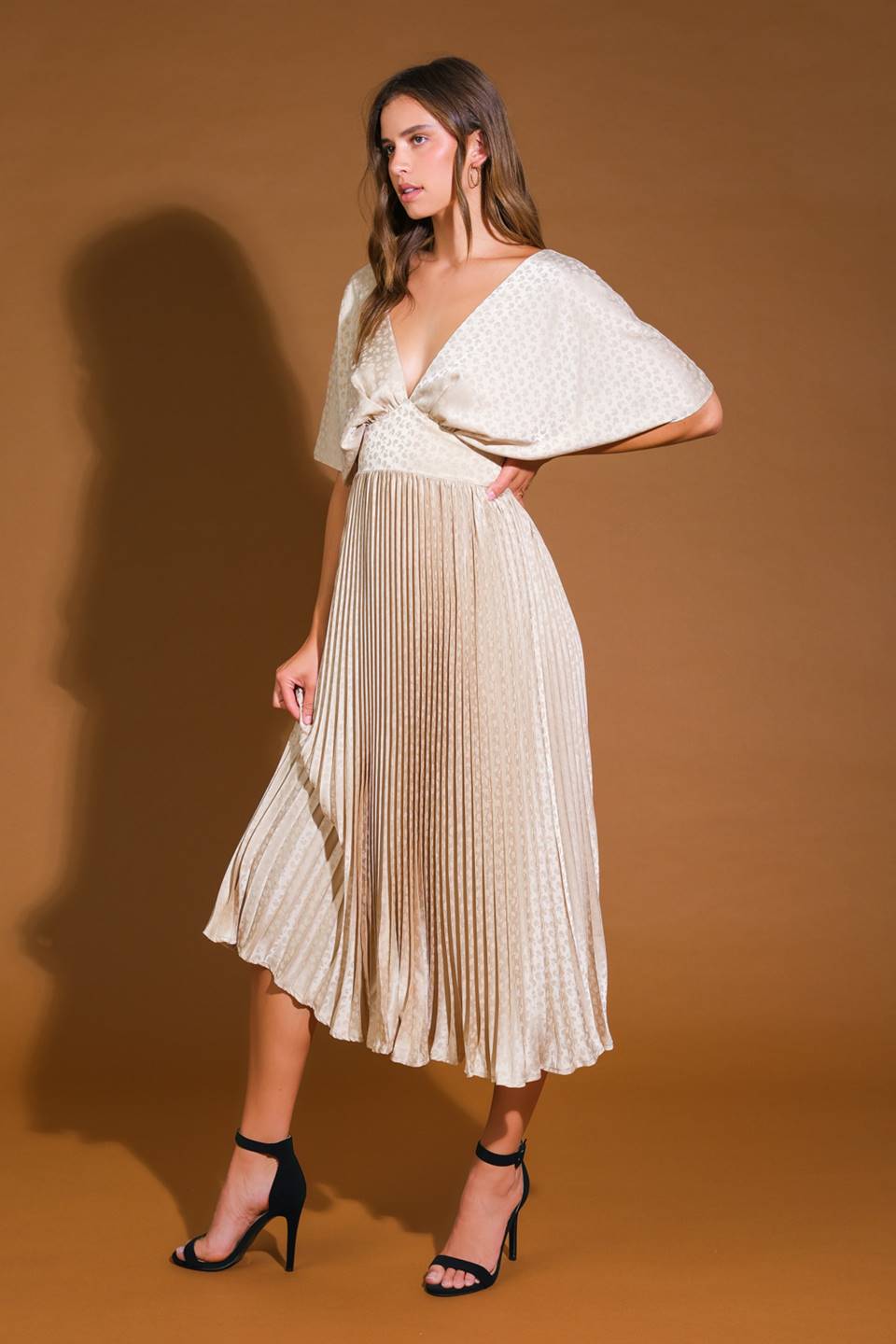 COWGIRL REPEAT SATIN MIDI DRESS Flying Tomato