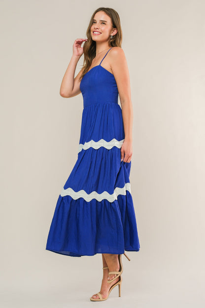 SUMMER SPRITZ WOVEN MIDI DRESS