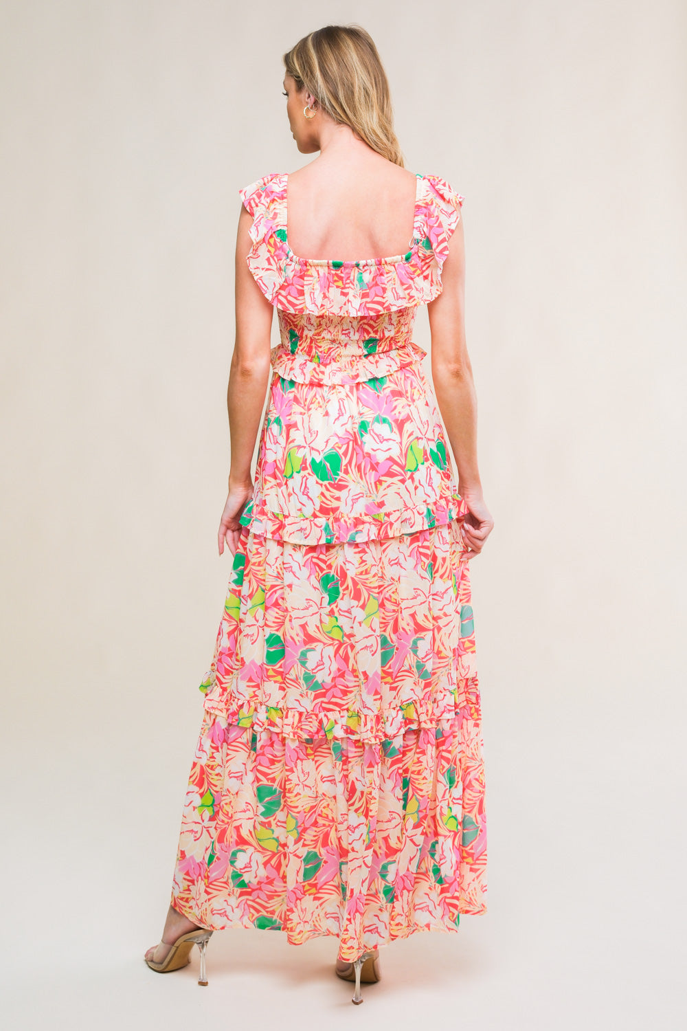 RELAXED CHARM WOVEN MIDI DRESS Flying Tomato